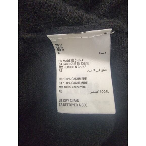 Charter Club Luxury Sweater Womens Medium 100% Cashmere V Neck Black - Picture 8 of 9